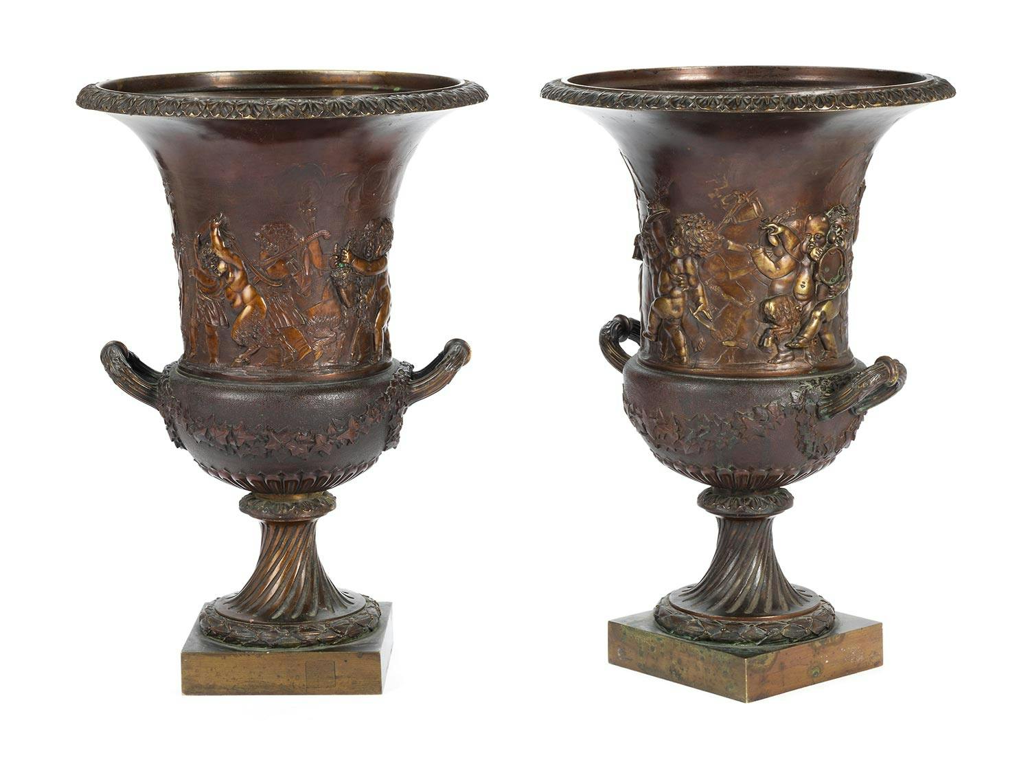 Paar klassizistische Kratervasen