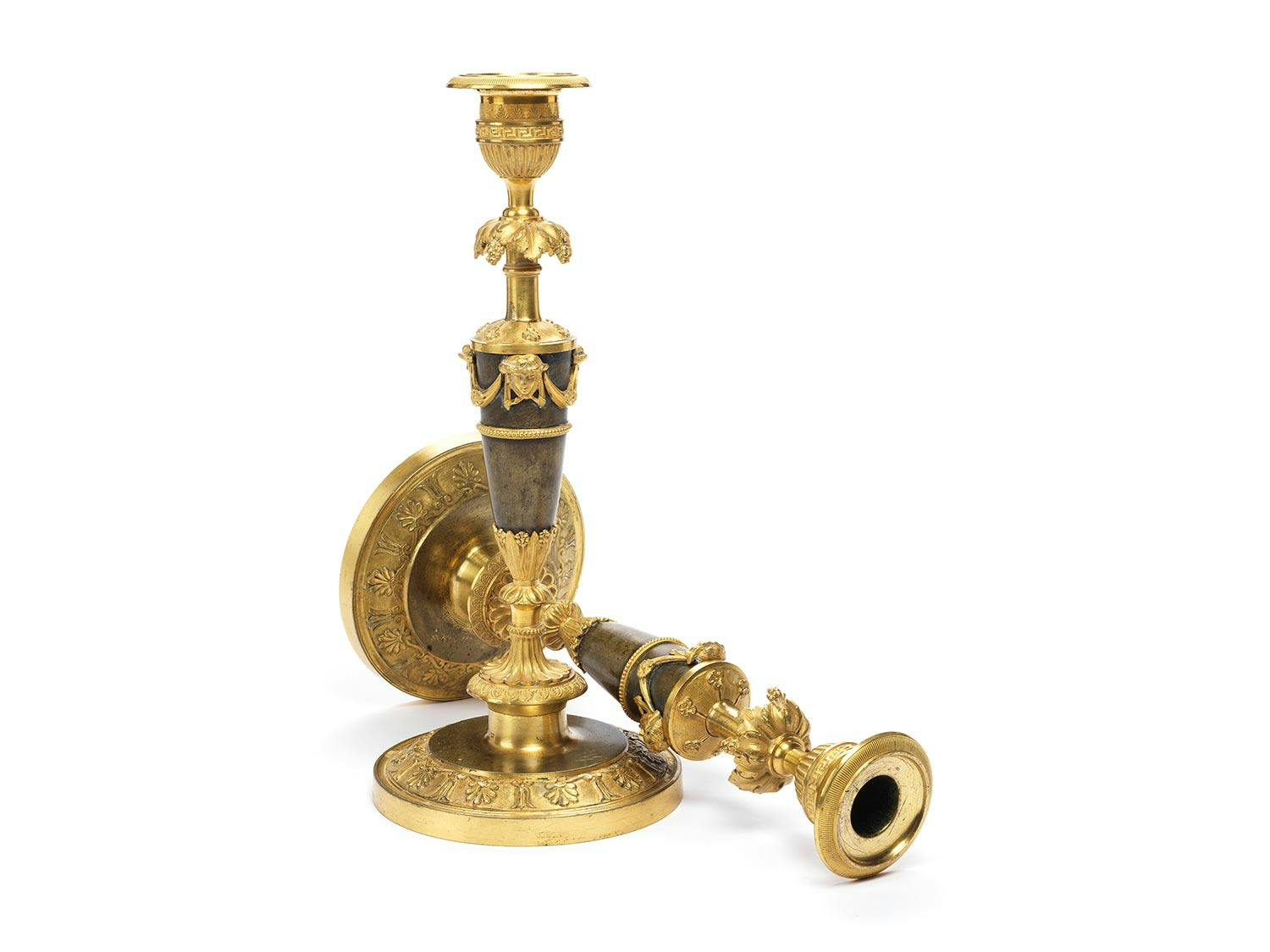 Paar frühklassizistische Kerzenleuchter