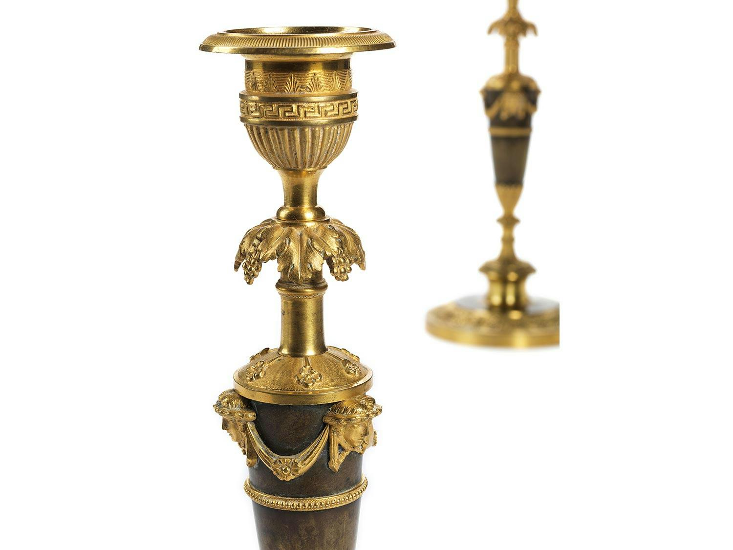 Detailabbildung: Paar frühklassizistische Kerzenleuchter
