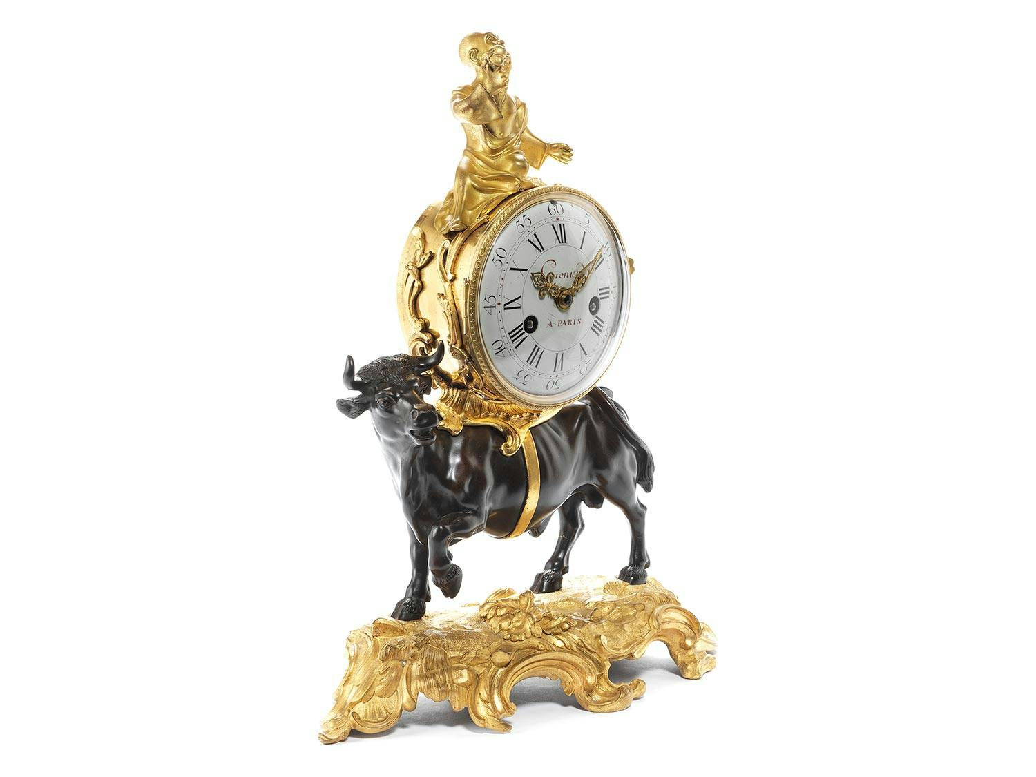 Französische Chinoiserie-Kaminuhr