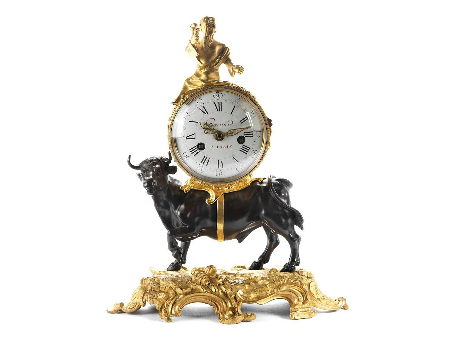 Detailabbildung: Französische Chinoiserie-Kaminuhr