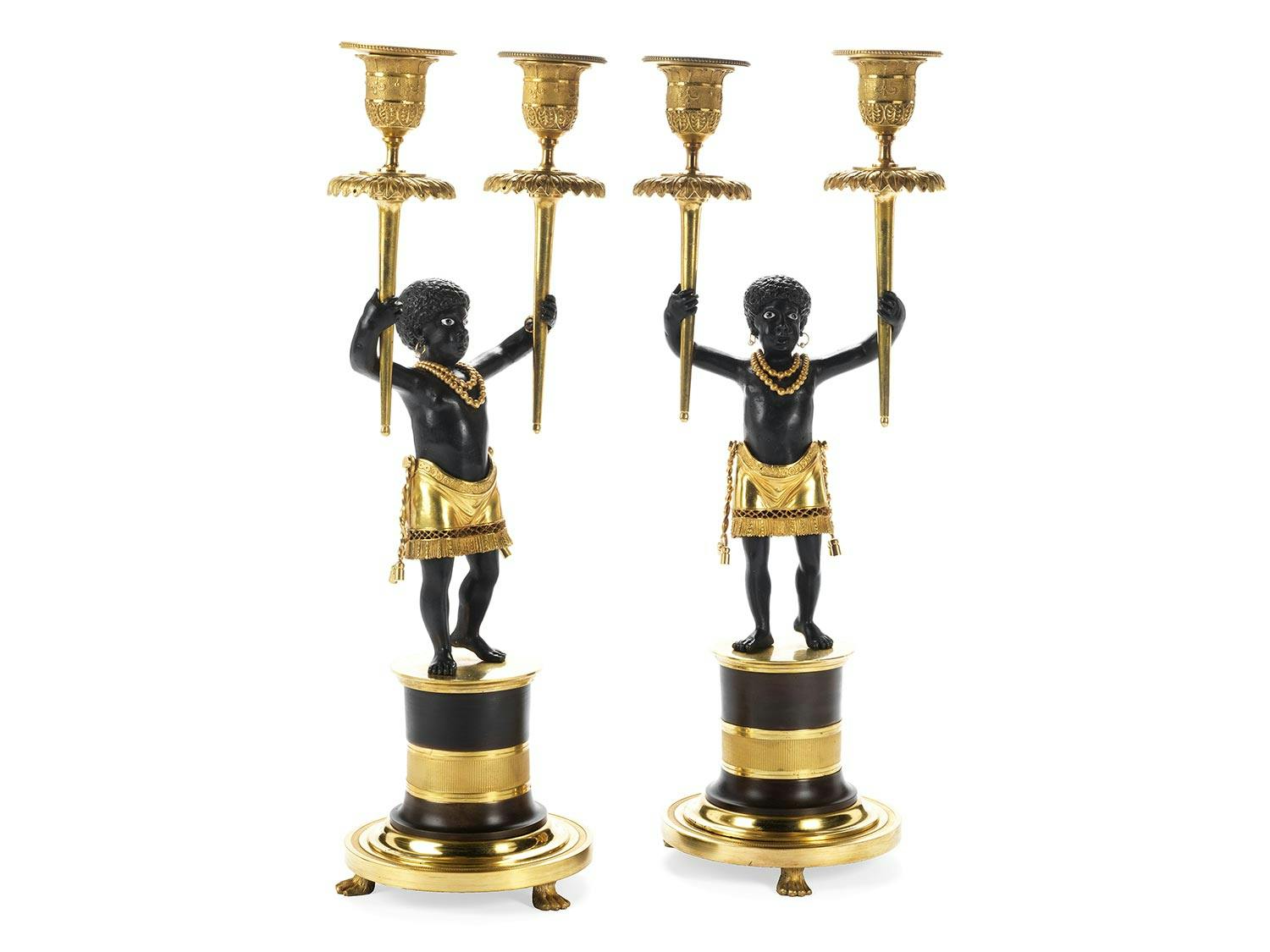 Paar französische Kerzenleuchter