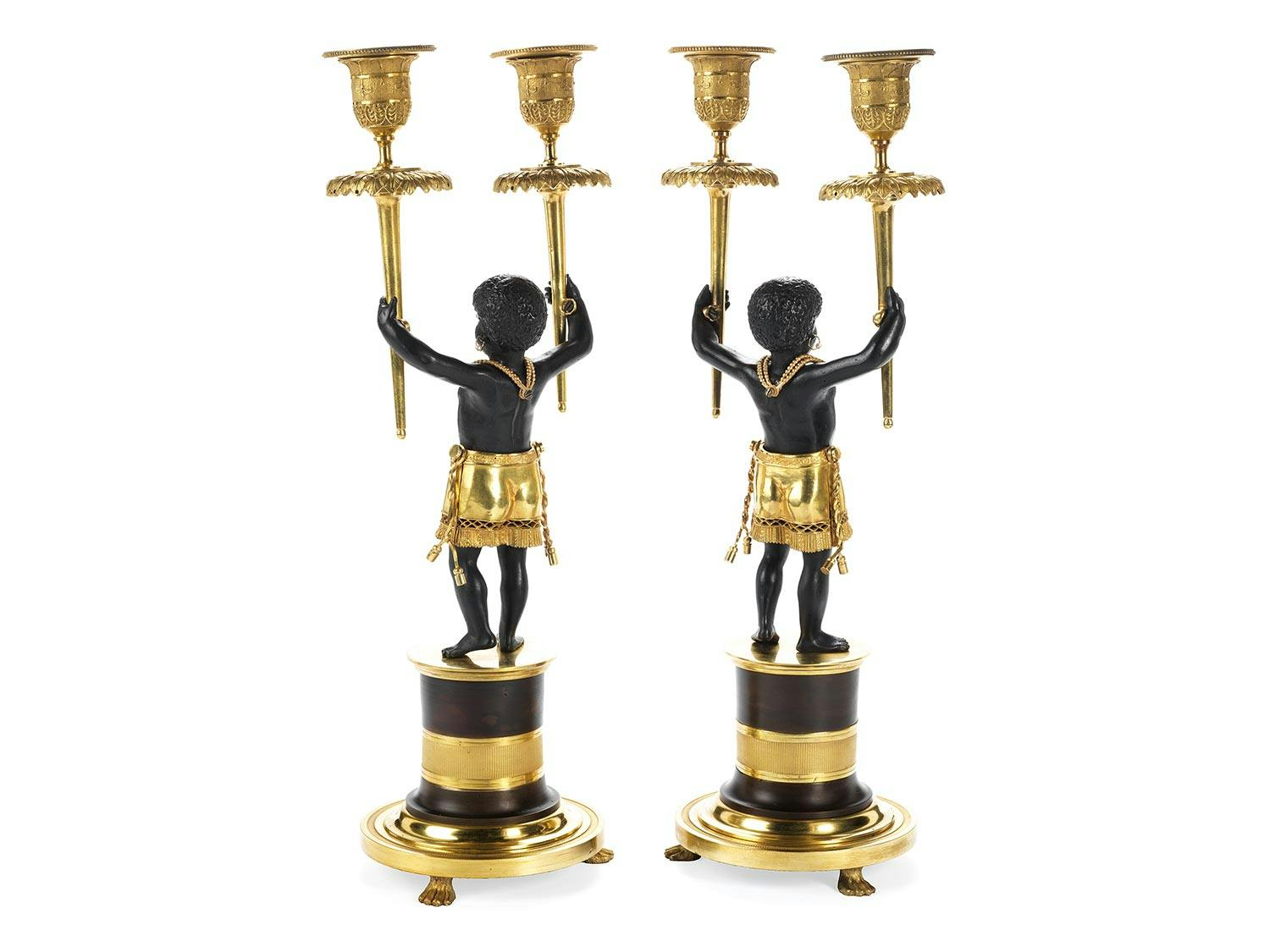 Detailabbildung: Paar französische Kerzenleuchter