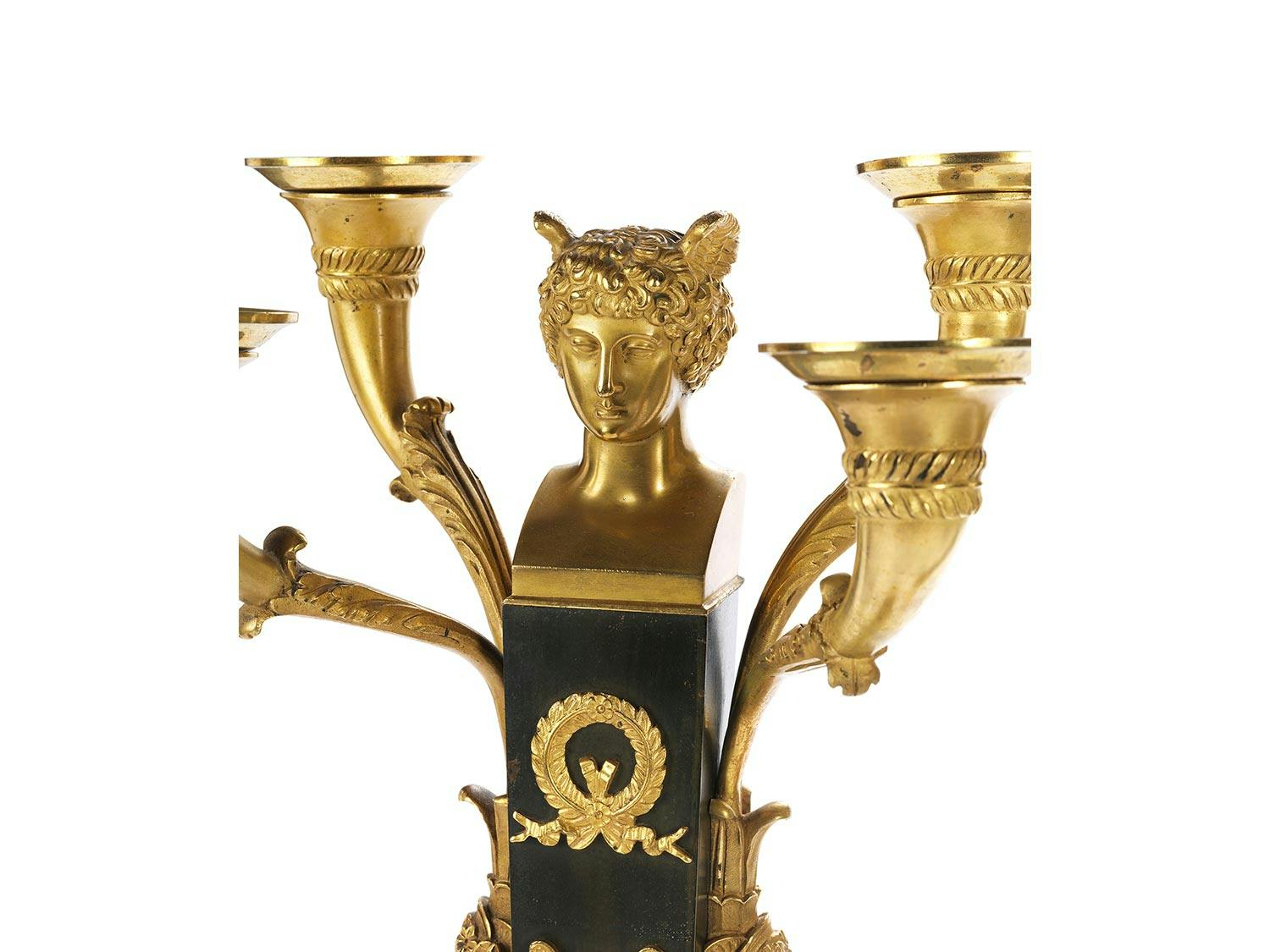 Detailabbildung: Paar attraktive große klassizistische Kerzenleuchter
