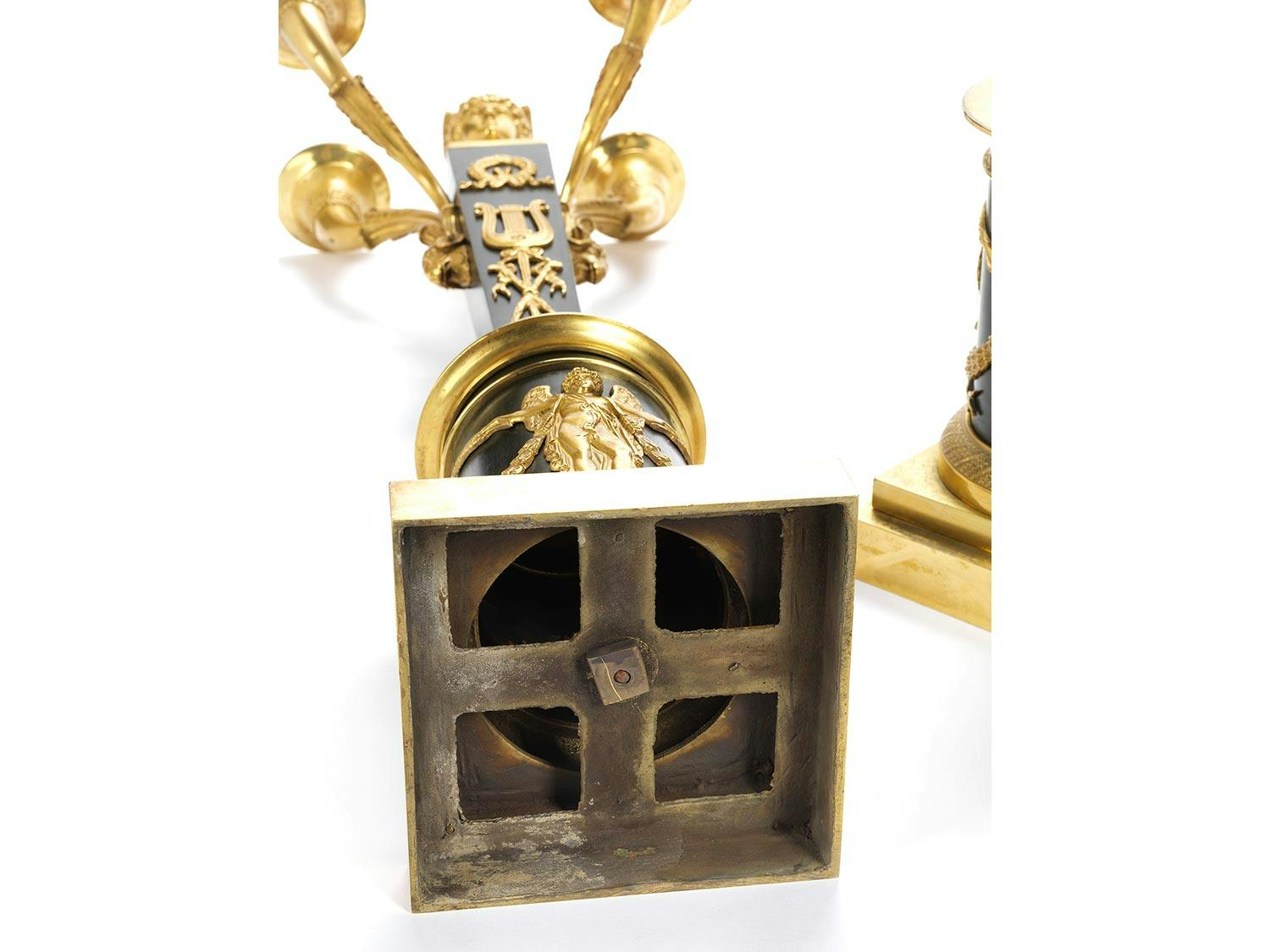 Detailabbildung: Paar attraktive große klassizistische Kerzenleuchter