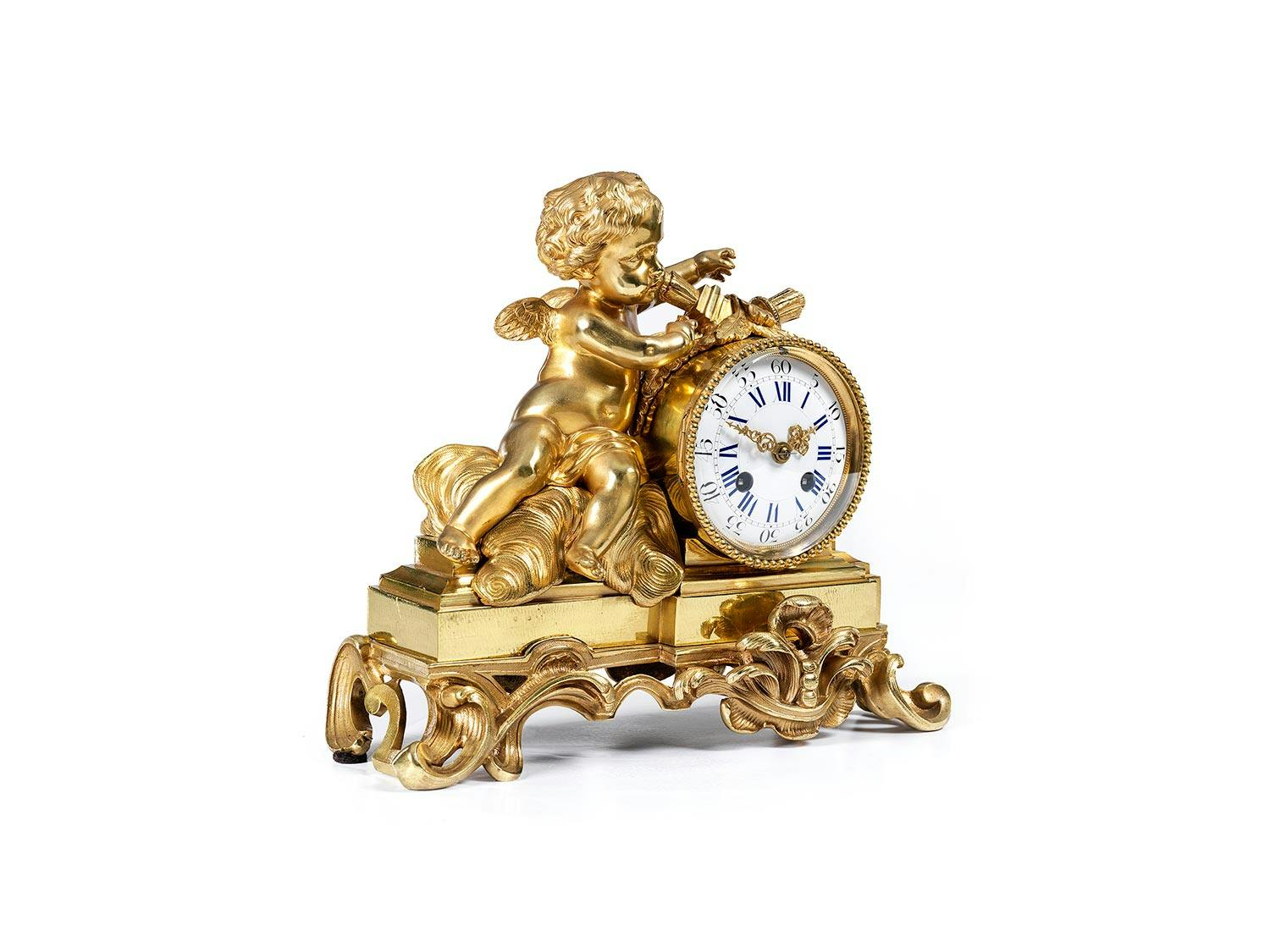 Detailabbildung: Kaminuhr mit Amorzier