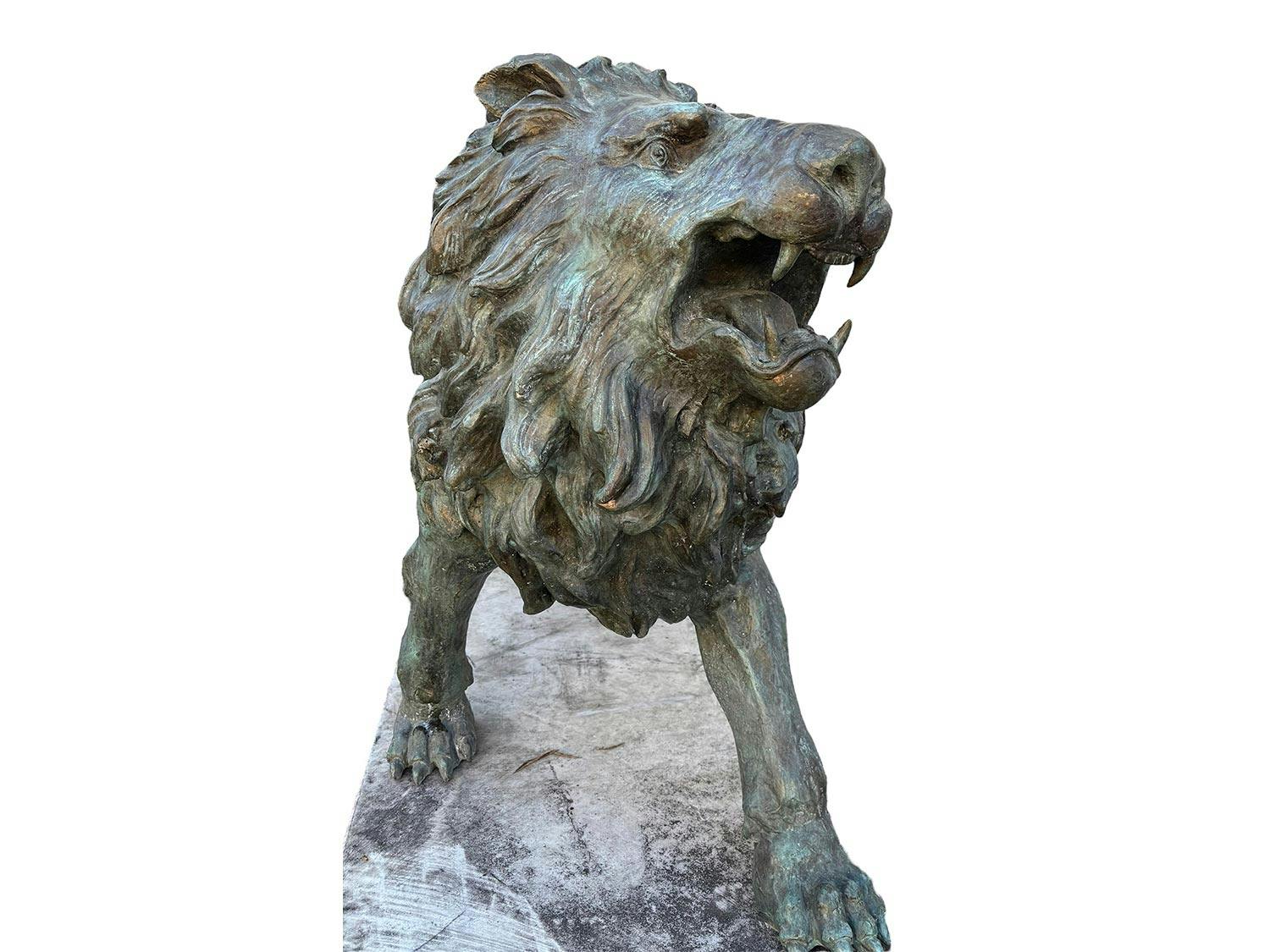 Detailabbildung: Paar repräsentative Löwen