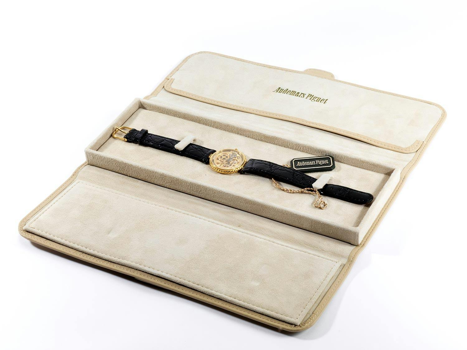 Detailabbildung: Goldene Audemars Piguet Skelettuhr