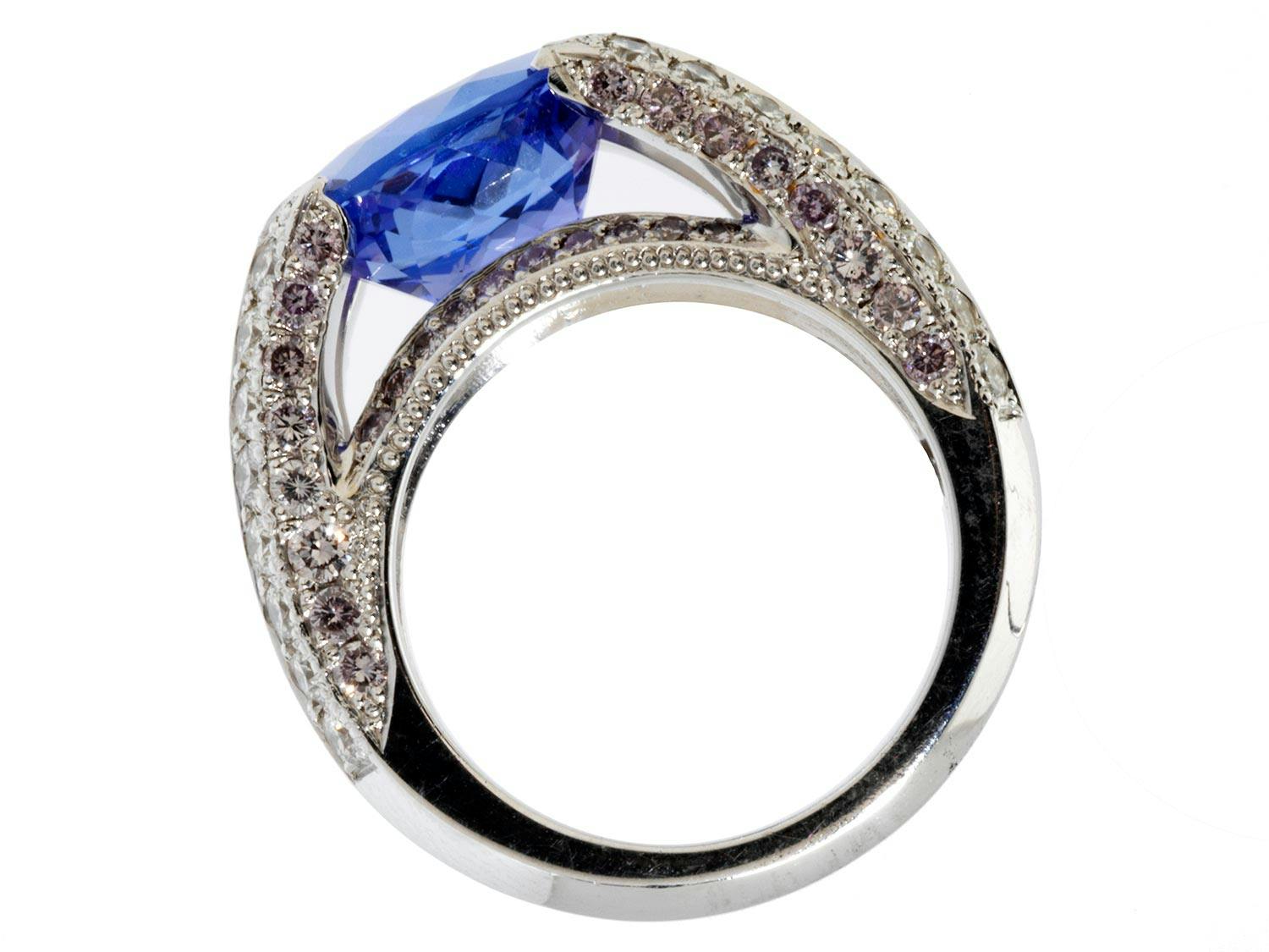 Detailabbildung: Tansanit-Brillantring