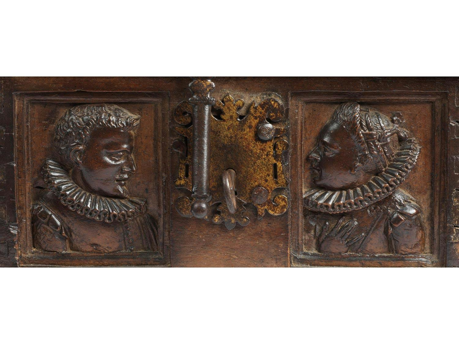 Detailabbildung: Seltene Hochzeitsschatulle der Spätrenaissance