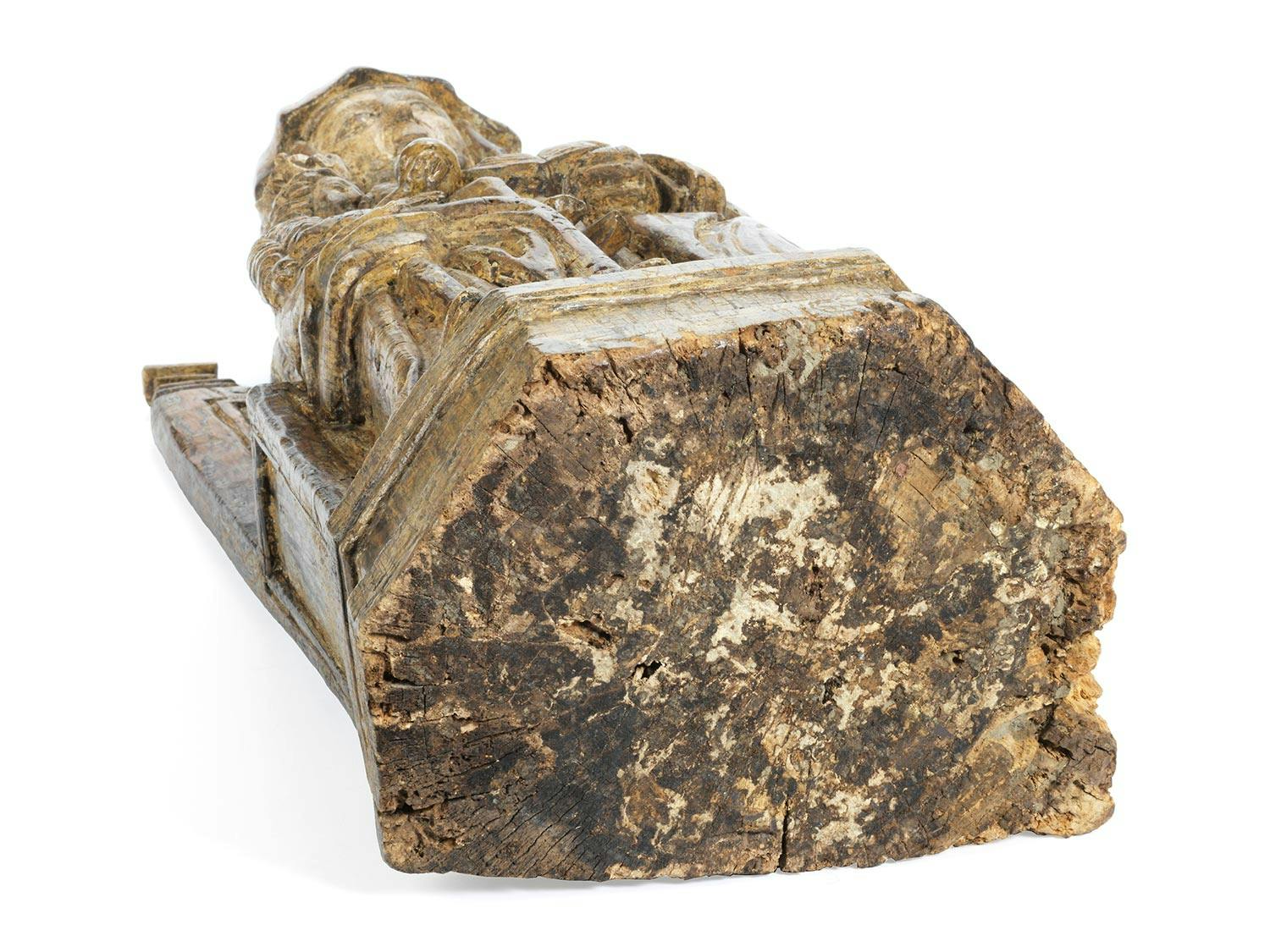 Detailabbildung: Gotische Schnitzfigur „Anna Selbdritt“