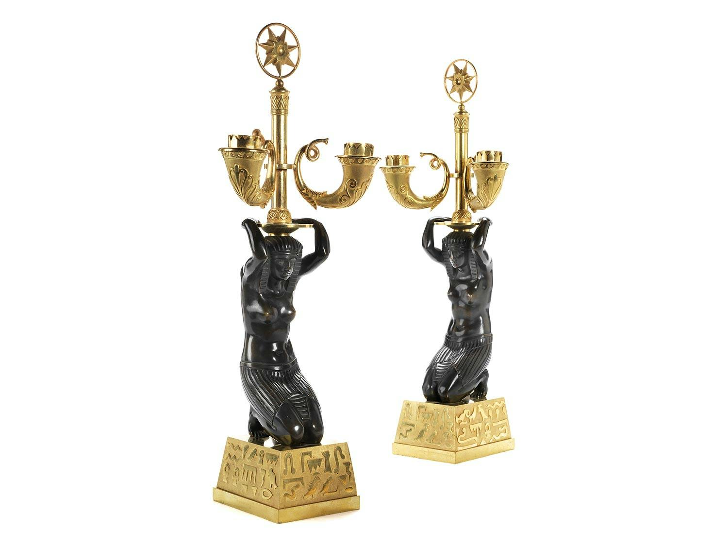 Paar Empire-Kandelaber