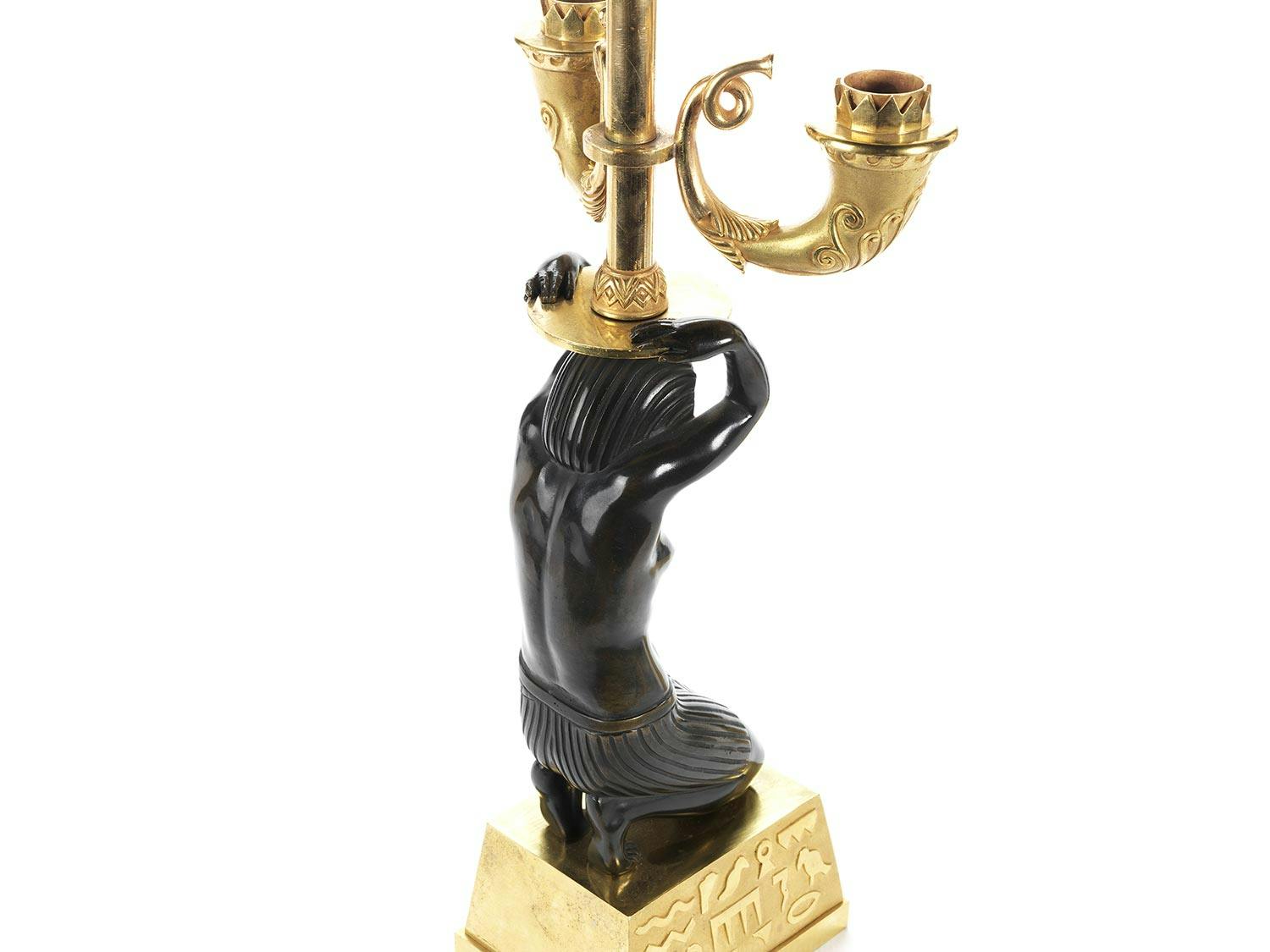 Detailabbildung: Paar Empire-Kandelaber