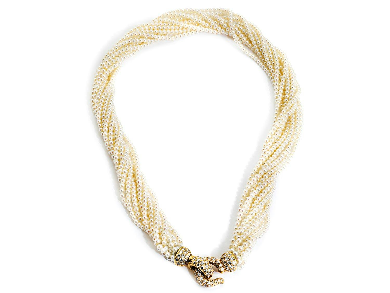 Detailabbildung: Perl-Diamantcollier von Cartier