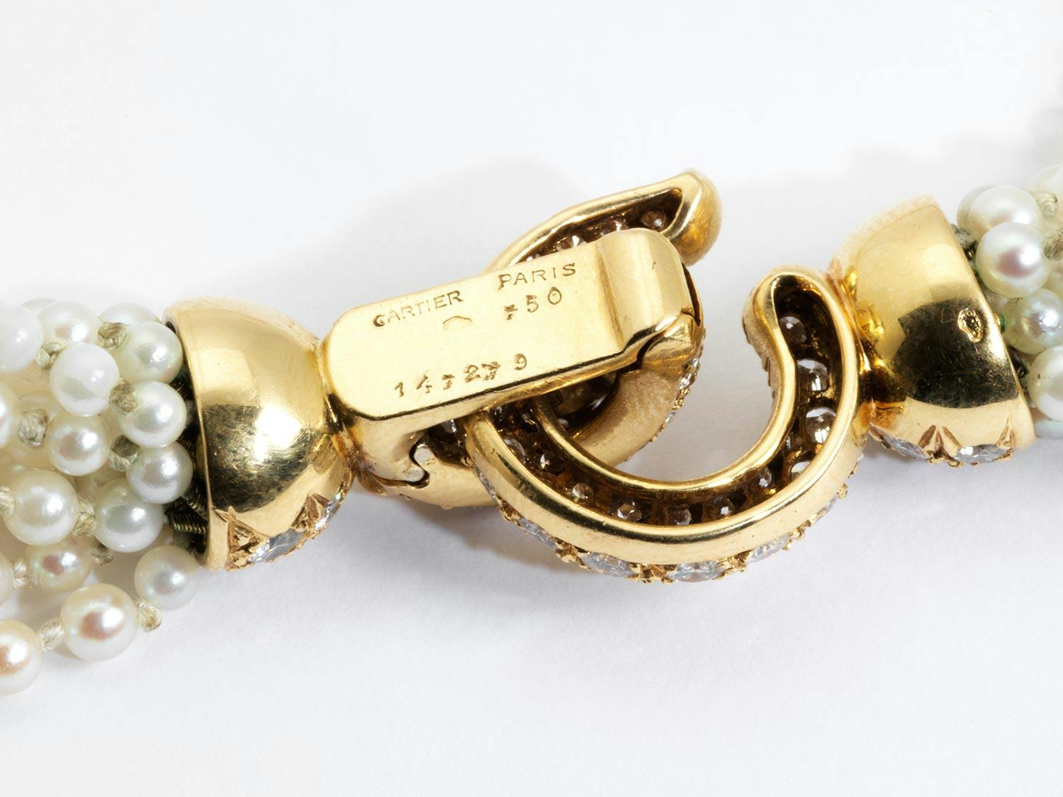 Detailabbildung: Perl-Diamantcollier von Cartier