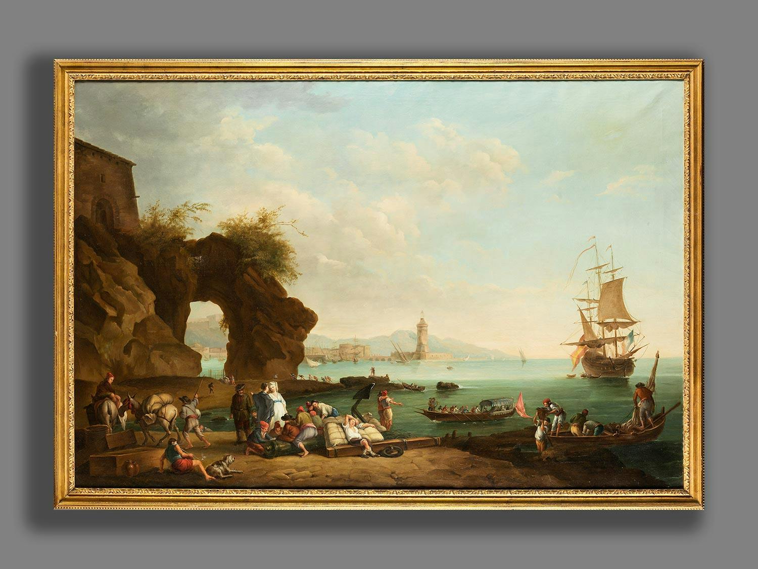 Detailabbildung: Joseph Vernet, 1714 Avignon – 1789 Paris, zug.