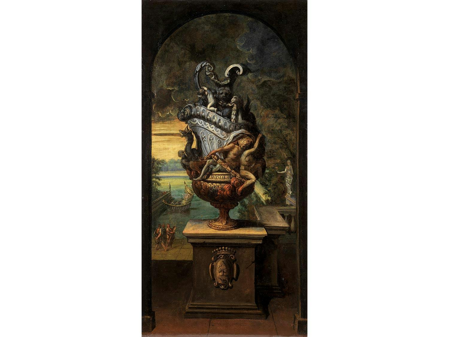 Detailabbildung: Dekorationsmaler um 1700