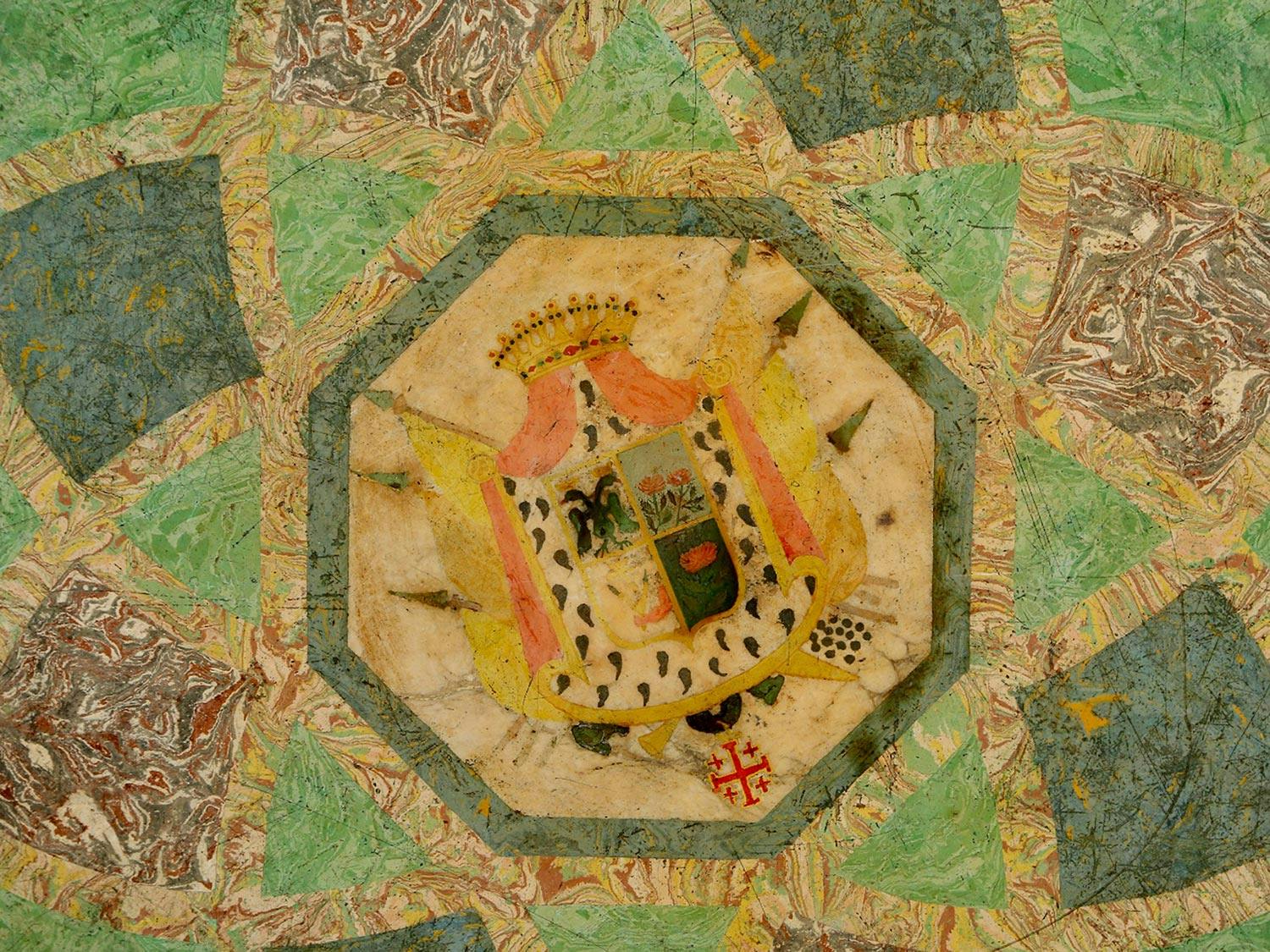 Detailabbildung: Scagliola Platte