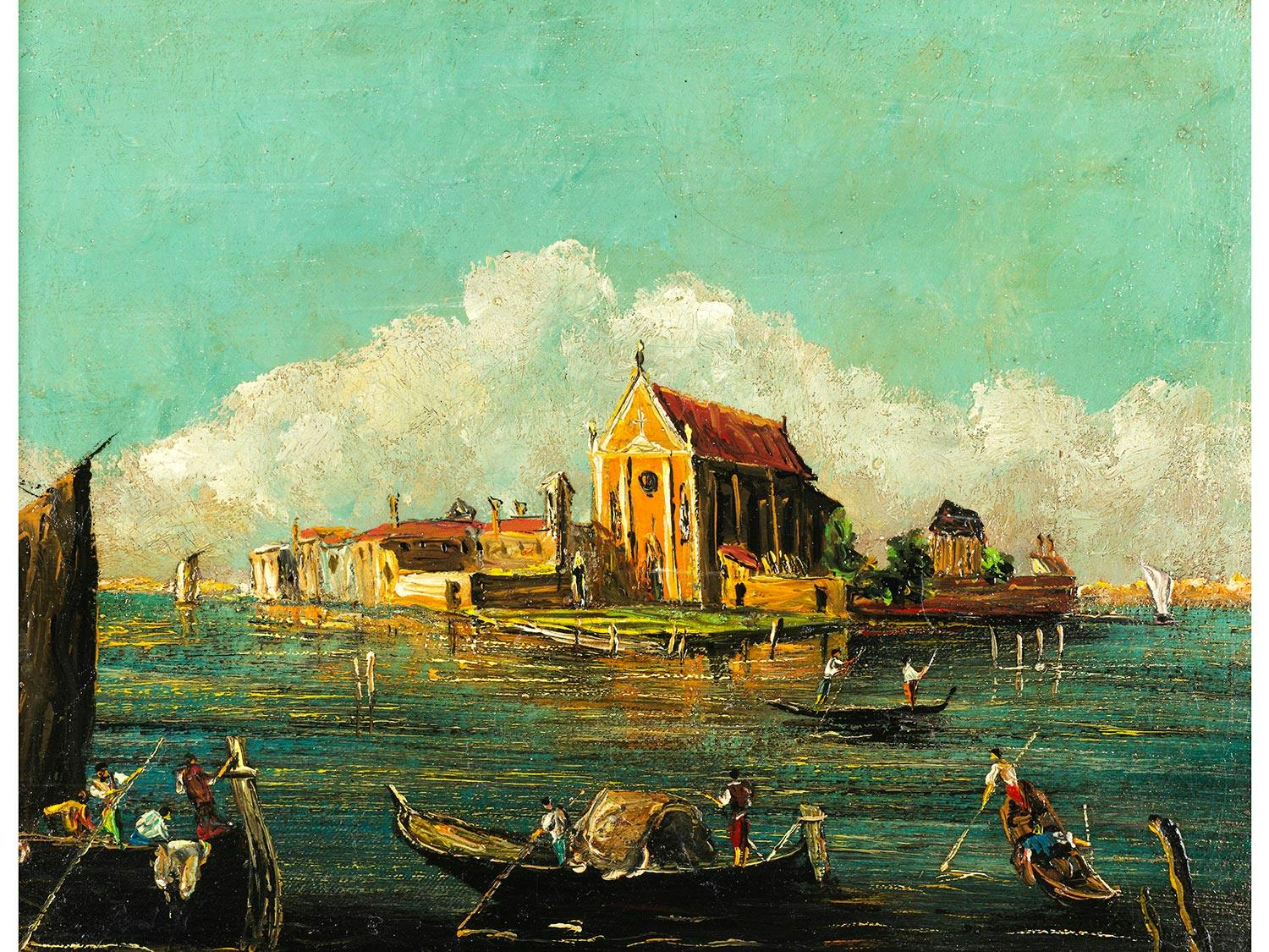 Detailabbildung: Giuseppe Ponga, 1856 Chioggia – 1925 Venedig, zug.