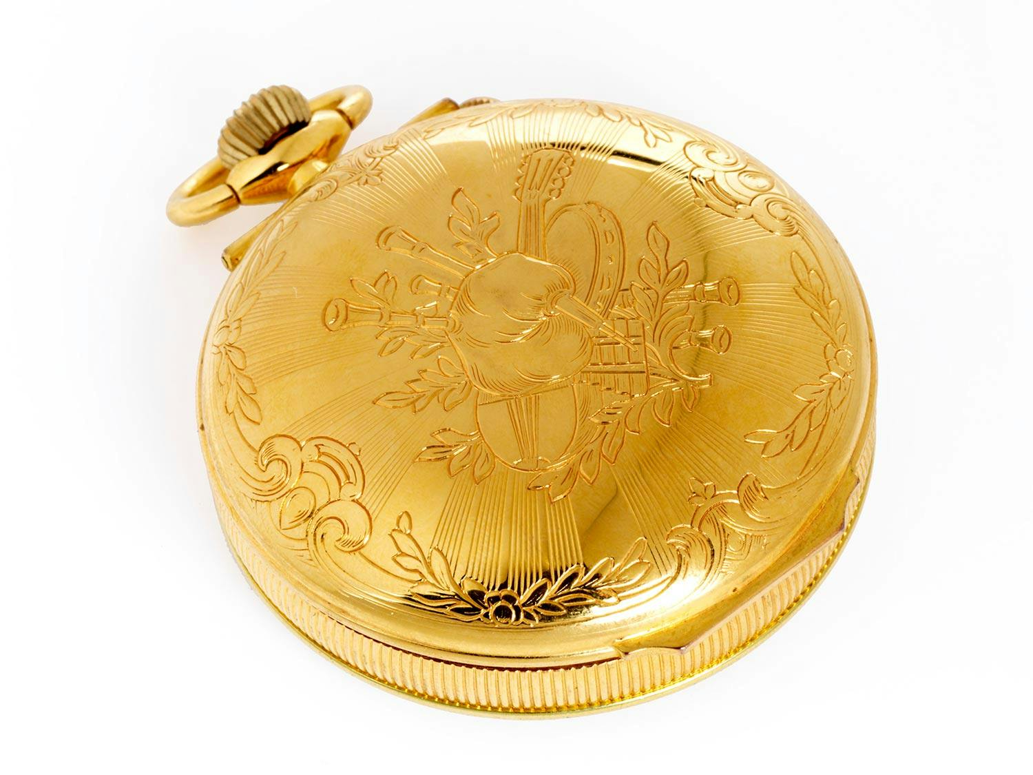 Detailabbildung: Schweizer Taschenuhr mit Spielwerk