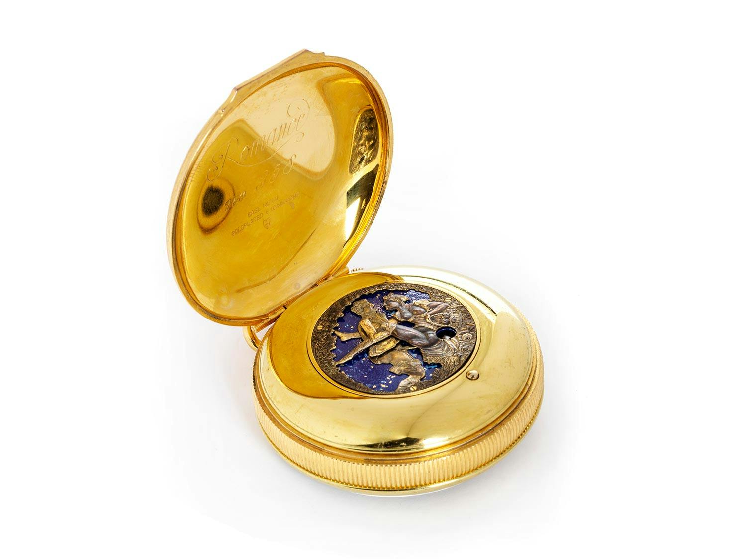 Detailabbildung: Schweizer Taschenuhr mit Spielwerk