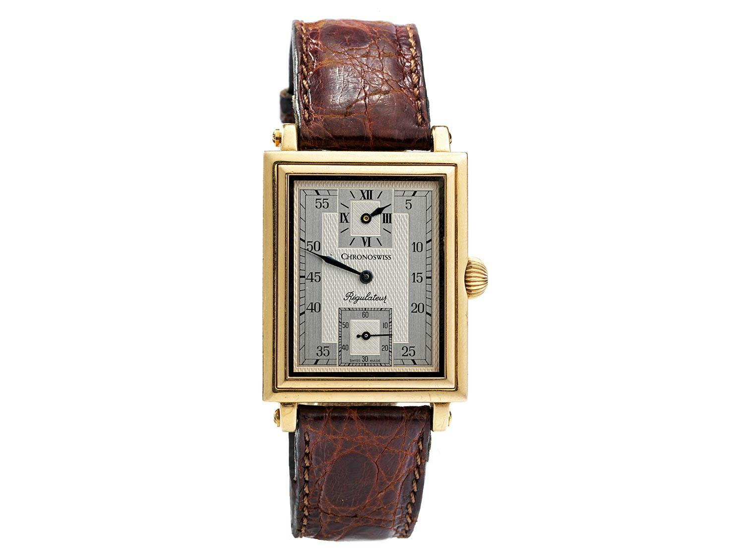 Roségoldener Chronoswiss „Rectangular Regulator“