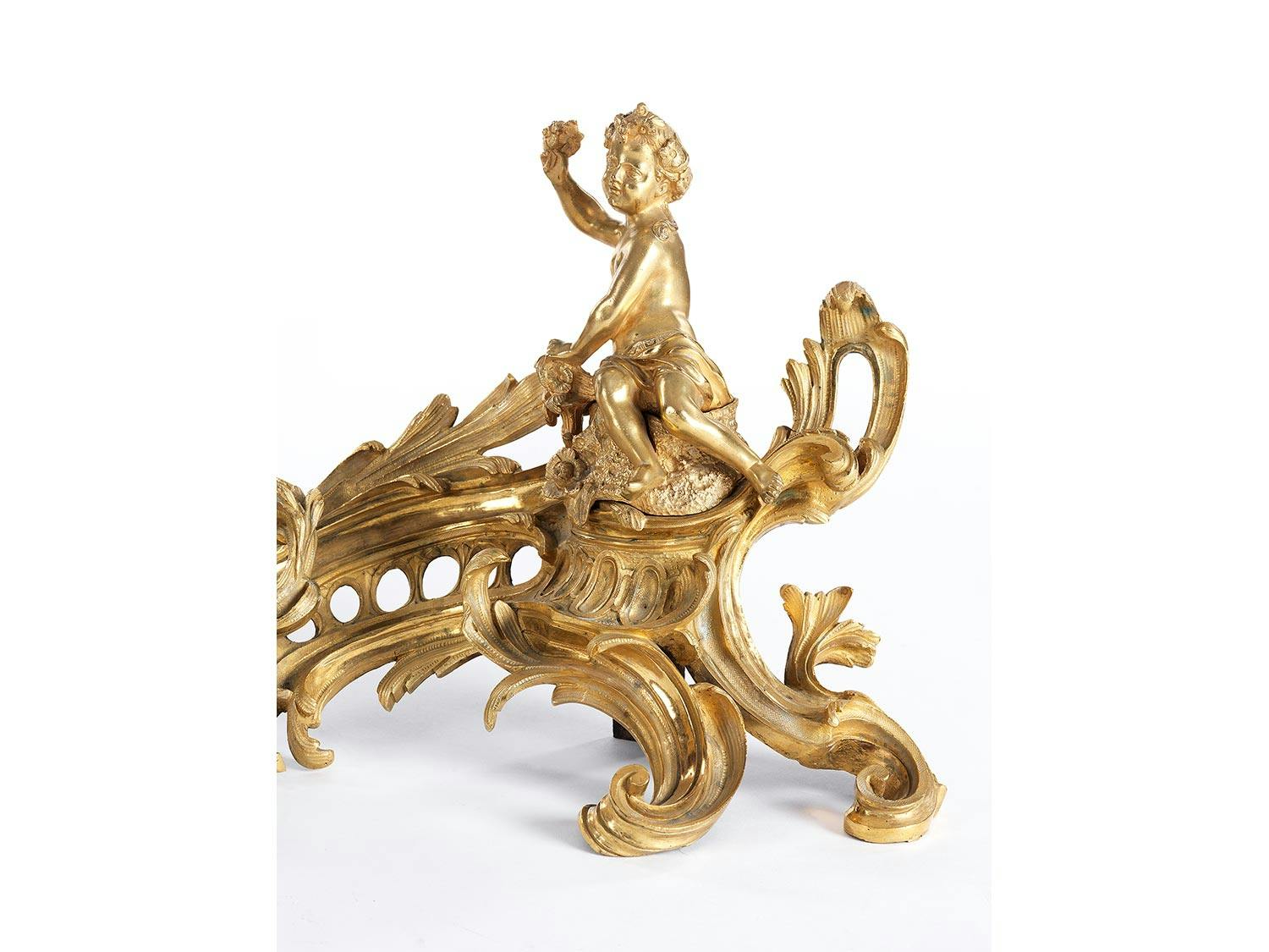 Detailabbildung: Paar Louis XV-Chenets