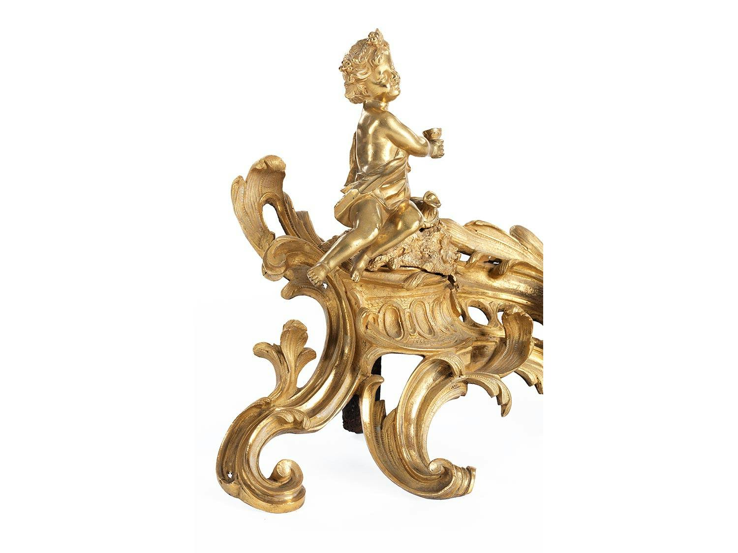 Detailabbildung: Paar Louis XV-Chenets