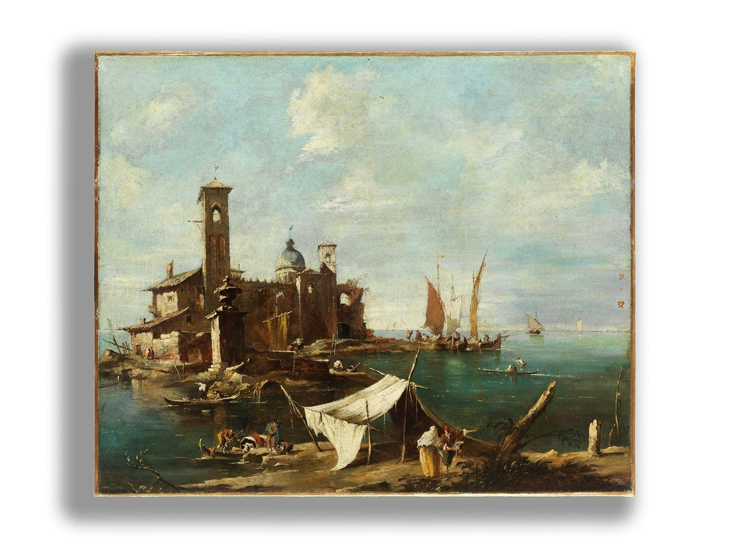 Detailabbildung: Francesco Guardi, 1712 Venedig – 1793 ebenda, zug.