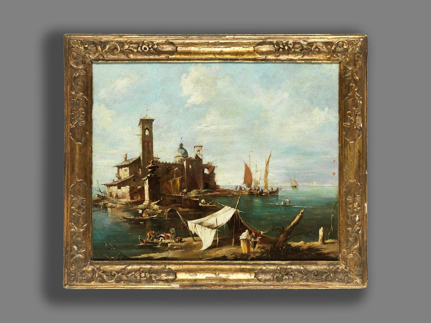 Detailabbildung: Francesco Guardi, 1712 Venedig – 1793 ebenda, zug.