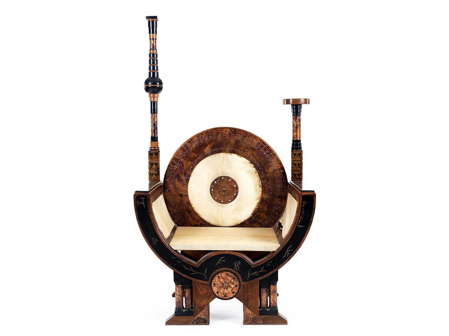 Detailabbildung: Carlo Bugatti Thronsessel