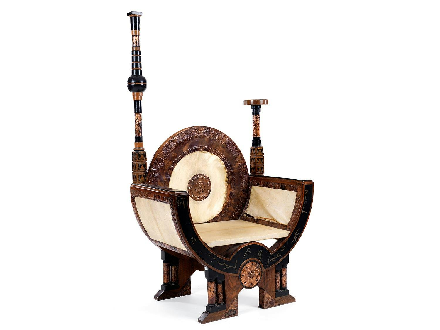 Detailabbildung: Carlo Bugatti Thronsessel