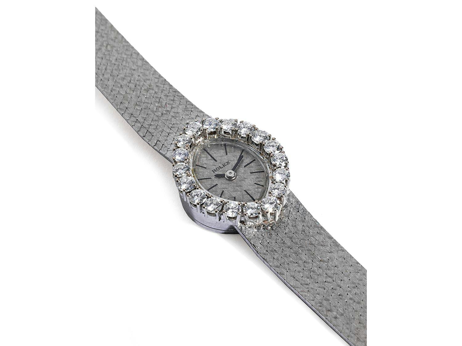 Detailabbildung: Brillant-Rolex-Damenarmbanduhr