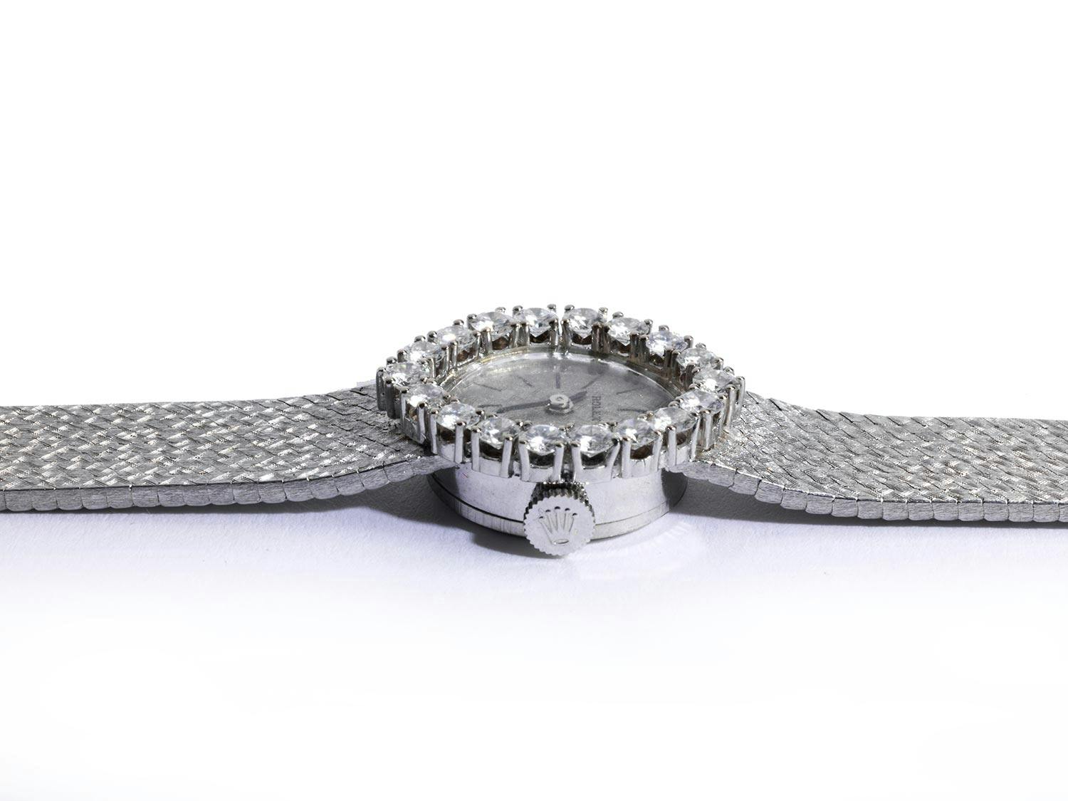 Detailabbildung: Brillant-Rolex-Damenarmbanduhr