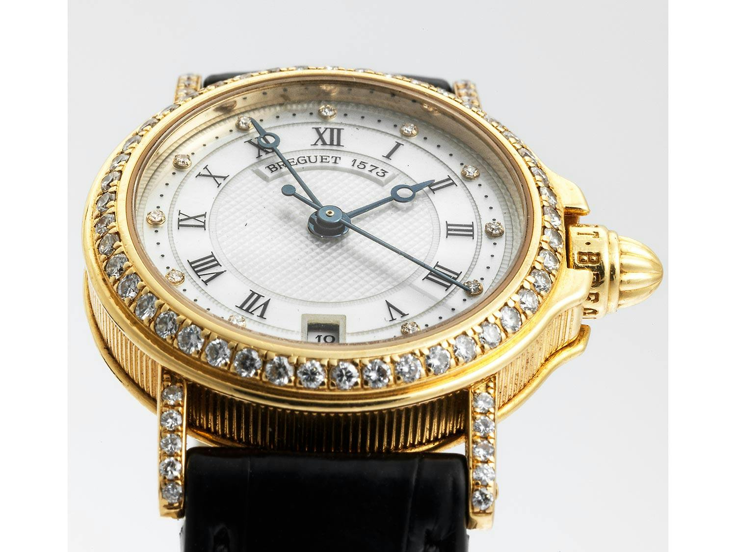 Detailabbildung: Goldene Damenuhr Breguet Classique „Marine“