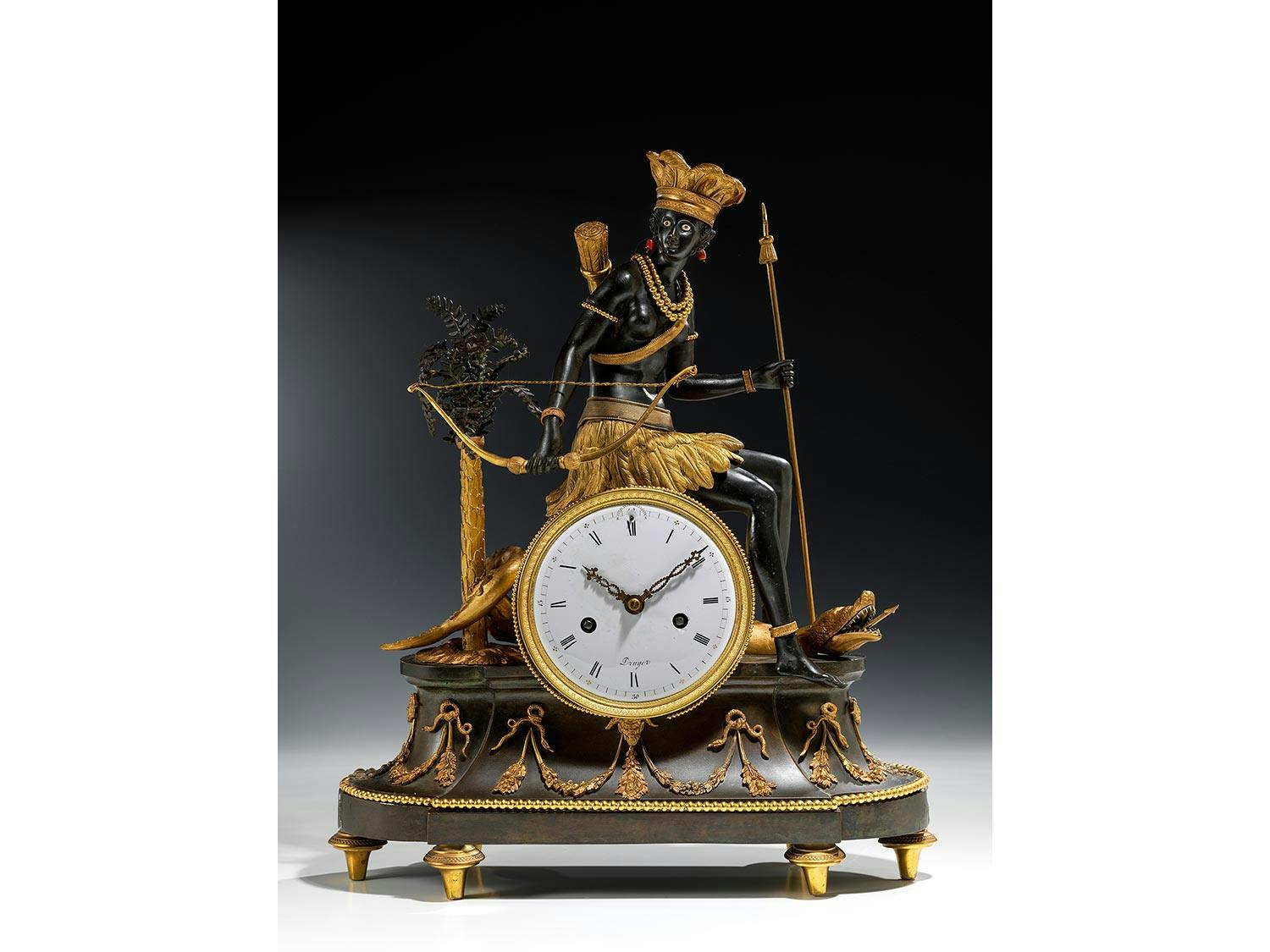 Directoire-Kaminuhr mit edler Wilden