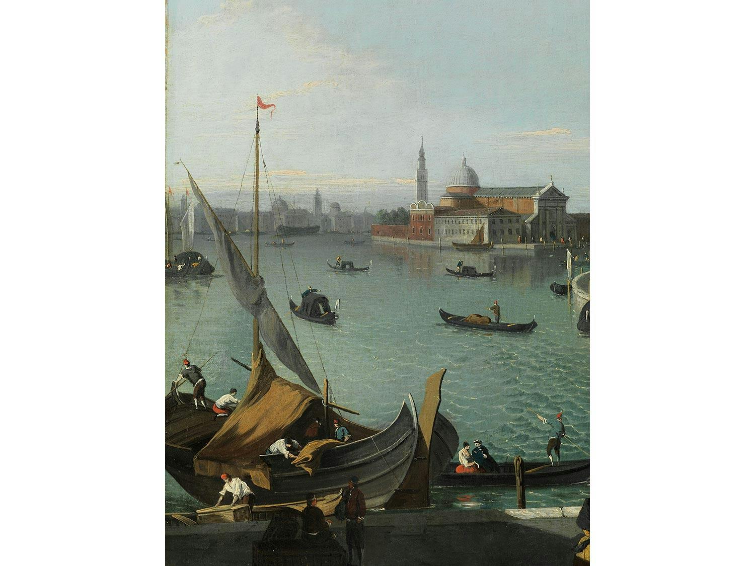Detailabbildung: Giovanni Antonio Canal, genannt „Canaletto“, 1697 Venedig – 1768 ebenda, zug.