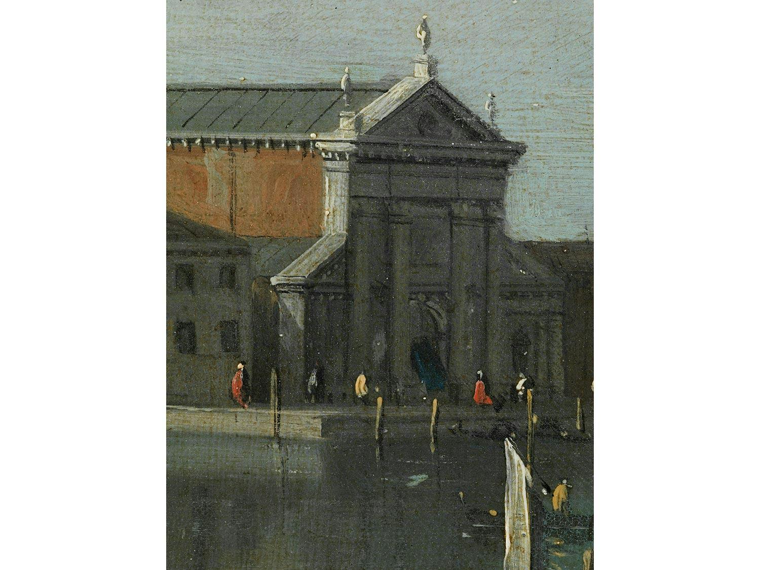 Detailabbildung: Giovanni Antonio Canal, genannt „Canaletto“, 1697 Venedig – 1768 ebenda, zug.