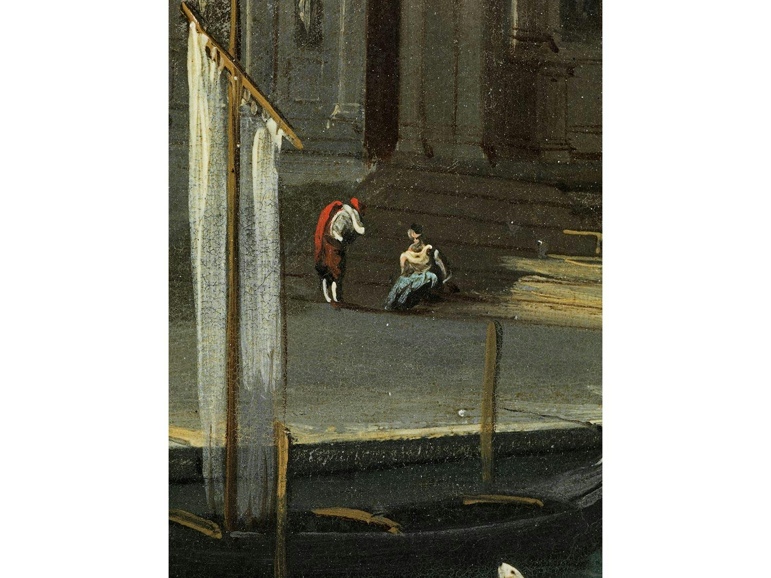 Detailabbildung: Giovanni Antonio Canal, genannt „Canaletto“, 1697 Venedig – 1768 ebenda, zug.