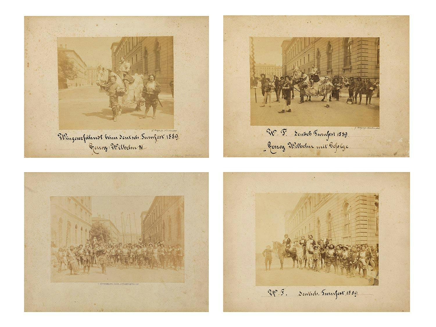 Vier Münchener Originalfotografien von Georg Böttger (1821 – 1901)