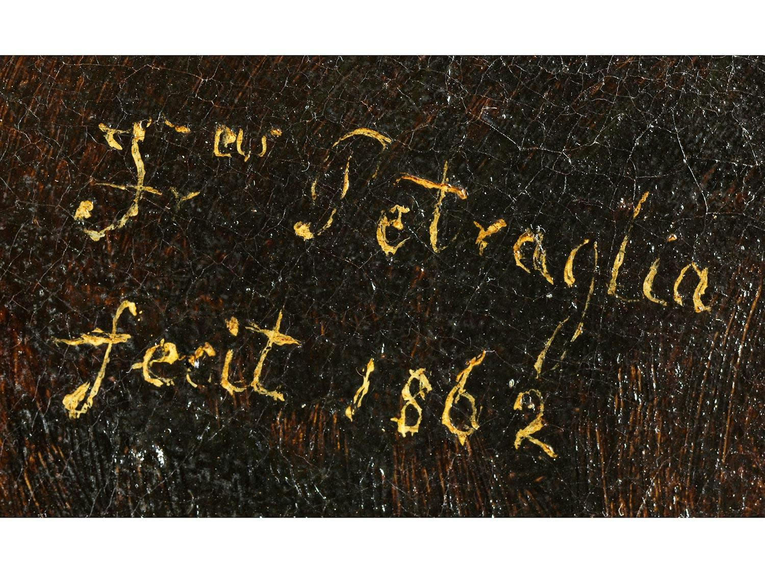 Detailabbildung: F. Petraglia, Maler des 19. Jahrhunderts