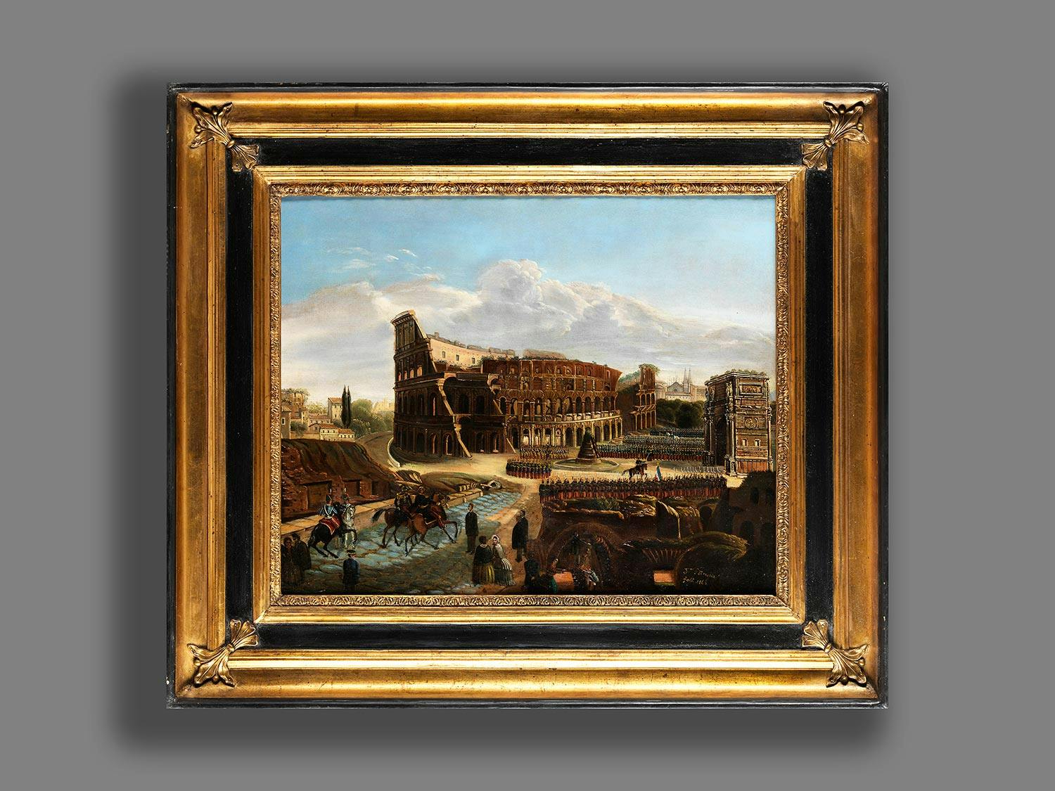 Detailabbildung: F. Petraglia, Maler des 19. Jahrhunderts