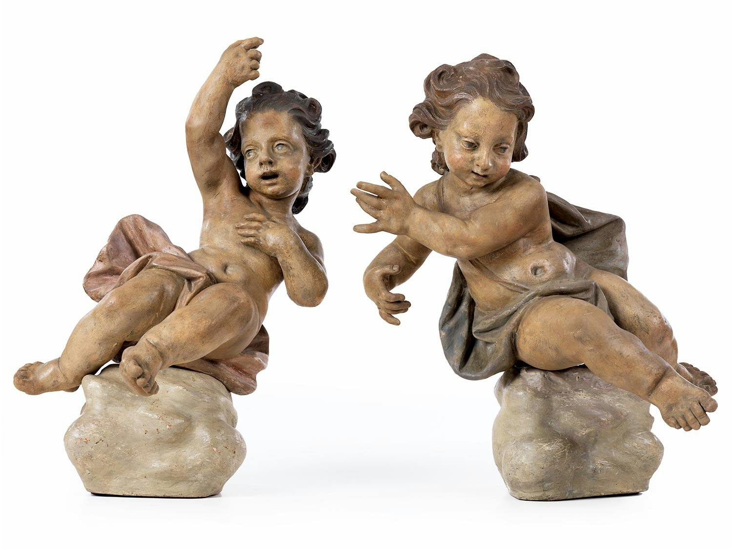 Paar Putti auf Wolken