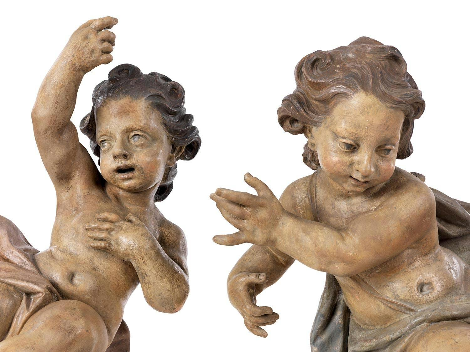 Detailabbildung: Paar Putti auf Wolken