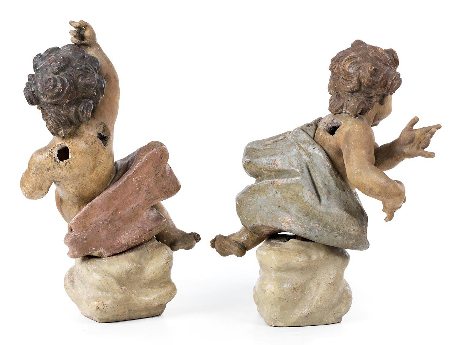 Detailabbildung: Paar Putti auf Wolken