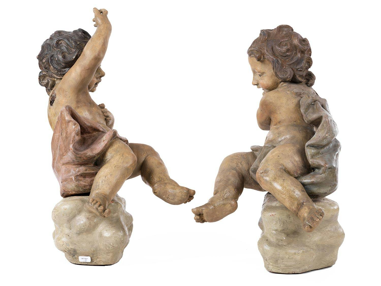 Detailabbildung: Paar Putti auf Wolken