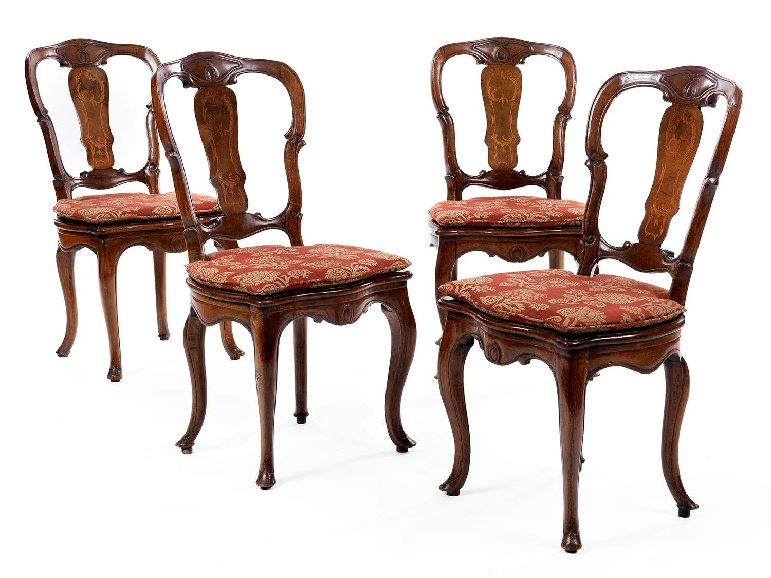 Vier Louis XV-Stühle