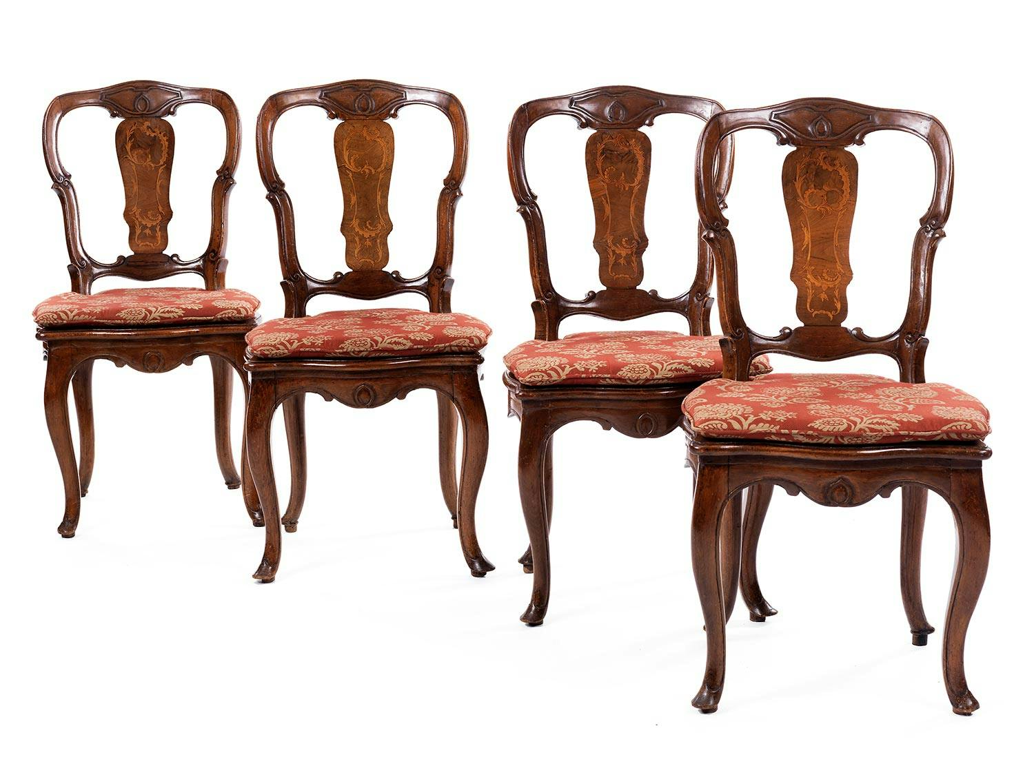 Detailabbildung: Vier Louis XV-Stühle