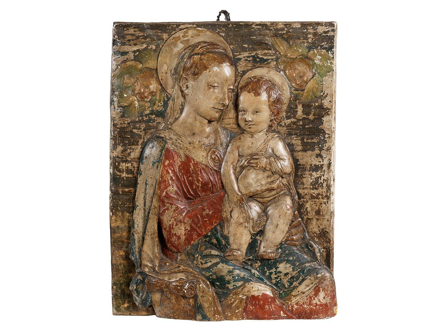 Stuckrelief – Maria mit dem Kind