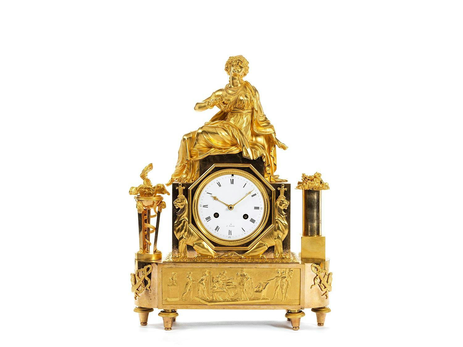 Vergoldete Pendule – Kleopatra